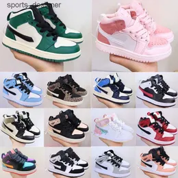 1S High Kids Shoes The Madlers Youth Boys Girls Sneakers Desiganer Trainers University Blue Digital Pink Patent Breed Green Black Blick Kid Boy Chidr'g'g'nm02