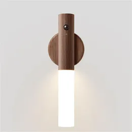 Ночные светильники датчик движения световой магнит прихожая USB Подзаряжаемая светодиодная лампа