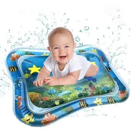 Baby Water Play Mat Tummy Time Toys for Newborns Playmat PVC TODDLER FUN Aktivitet Inflatbale Mat Spädbarn Toys SeaWorld mattor