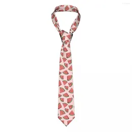 Kowądy krawaty urocze plastry arbuza mężczyźni kobiety krawat szczupły poliester o szerokości 8 cm szyi na koszulę akcesoria gravatas prezent