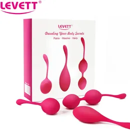 Adult Toys LEVETT Silicone Kegel Balls Ben Wa Ball Vaginal Tighten Exercise Egg Massager Trainer Couples Sex Toy Sexshop femme 230824