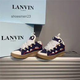أعلى تدريب سميك أحذية المصمم حذاء رياضة Lace Lanviin Small Curbs 2023 Women's Splash Mens White Fashion Soled Men Color Nation