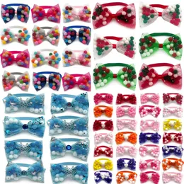 Cat Costumes 10pcs Pet Dog Cute Ball Style Puppy Collar Bow Ties Accessories Necktie Supplies Grooming 230825