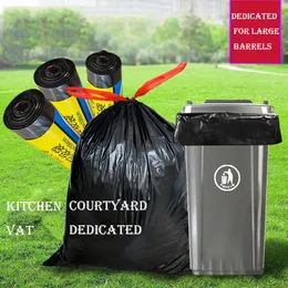 Trash Bags 20pcs/Roll Garden Garbage Bag Drawstring Trash Bag Property Large Garbage Bag Courtyard Only Dedicated for Large Barrels 230824