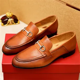 New Men Luxury Dress Wedding Slip-On Buckle Strap Shoes Italian Style Designer Loaer Casual Business Genuine Leather Pointed Toe Size 38-47