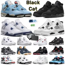 With Box Sail Heritage 4s Men Basketball Shoes Sneaker Rebellione University Blue Fire Red Oreo Bred Black Cat Guava Ice Cement trainers sports shoes 36-47