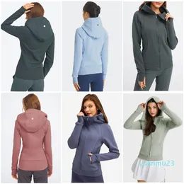 Ll Exercise Fiess Wear Womens Yoga Outfit Hoodies Sportswear Outer Jackets Outdoor Apparel Casual Adult Running Trainer Long