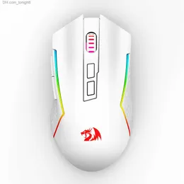 Redragon M693 Wireless/Wired BT 2.4G Bluetooth Gaming 8000 DPI Mouse 3-Mode Connection RGB Backlight for PC/Mac/Laptop White Q230825