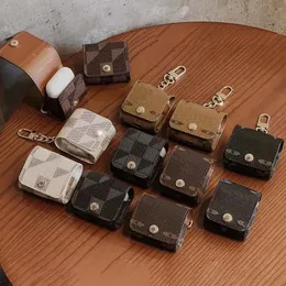 Designer skórzany strąki powietrzne Pro Case 1 2 3 4 Luxury Piękna pokrywka kwiatowa Lu Brown do powietrza 2 3 Airpod Case Cyg238253-3