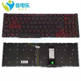 Laptop-bakgrundsbelyst italienska US-ersättningsstangentbord för Acer Nitro 5 AN515-54 AN515-55-50Z3 AN715-51-73AJ AN515-43 Engelska tangentbord HKD230825. HKD230824