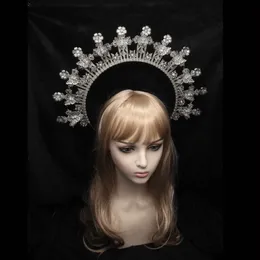 Headpiece Baroque Halo Crown Headdress Gothic Punk Women Lolita Goddess Angel Headband Cosplay Costume Accessories