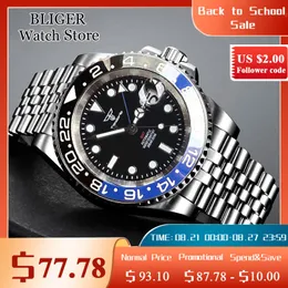 Wristwatches Luxury Dive NH34A 20ATM Waterproof 40mm Black Dial GMT Function NH34 GMT Automatic Watch For Men Jubilee Bracelet Ceramics Bezel 230824