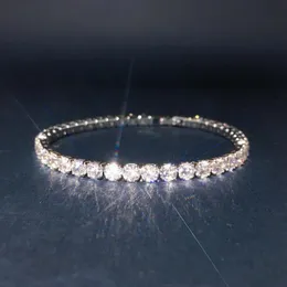 Bracciale alla moda 4mm simulato diamante Cz braccialetto braccialetto 14k oro riempito tennis catena bracciali da sposa per le donne gioielli da sposa