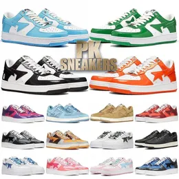 Partihandel Top Men casual skor kvinna mode patent läder sneaker klassisk svart vit massage utomhus tränare tallriksform designer sneakers chaussures