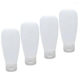 Garrafas de armazenamento 4pcs 100ml portátil conjunto de viagem à prova de vazamento tubos de silicone recipientes de higiene pessoal loção de maquiagem para limpeza