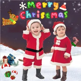 Christmas Baby Clothing Kids Santa Claus Cosplay Costumes Masquerade Father Christmas Performance Costume Xmas Party Gifts