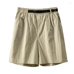 Shorts femininos Safari Estilo Feminino Alto Algodão Spandex Poliamida Mulheres Roupas Carga