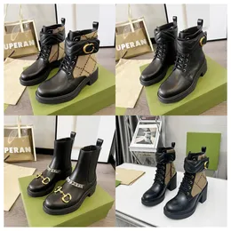 Designer Boot Women Boots Martin Boots Genuine Leather Shoes Chunky Ankle Boots Ladies Lace-up Shoes Serviceable Sand Boots Platform Motorcycle Booties