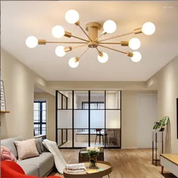 Ljuskronor kreativa E27 takljus modern vardagsrum interiör med lampor och lyktor enkel sovrum matstudie