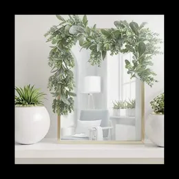 Faux Floral Greenery 2PC Lambs Ear Garland i Eukaliptus Vine 38 cali Longlight Stade Leavessoft Drapey 230824