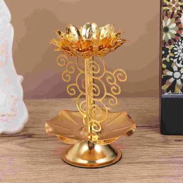 Candle Holders Golden Ghee Lamp Butter Decorations For Home Candlestick Oil Altar Supplies Temples