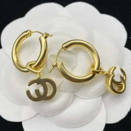 Fashion Hoop Earrings Aretes Orecchini for Women Party Wedding Lovers Gift Jewelry Engagement with Box 21