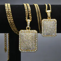 Mens Hip Hop -kedja Fashion Jewellry Full Rhinestone Pendant Halsband Guldfyllda Hiphop Zodiac Jewelry Men Cuban Chains Halsband 305p