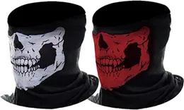 Party Masks Half Skull Face Bandana Motorcykelhjälm Huvudbonad Ghost Mask 2 Pack 230824