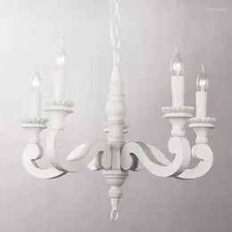 Lâmpadas pendentes clássico americano vela candelabro criativo sala de estar lâmpada casa nórdica quarto sótão decoração interior iluminação