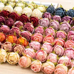 5 Stück künstliche Rosenblütenköpfe aus Seide, Braut- und Hochzeitsdekoration, Tisch-DIY, günstige Kunstblumen, Kopfbedeckungen, Zubehör, Geschenkbox, Q230825