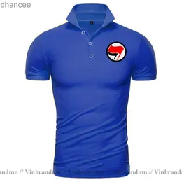 Antifa Antifascist Anarchy Anarchist Polo Shirts Peace Flag 3D Symbol Short Sleeve Polo Shirt mode Tryckt Tees Men's T-shirt HKD230825