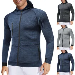Męskie kurtki 2023 Sportowy płaszcz z kapturem rajstopy biegowe rajstopy z noszeniem szybkiego suszenia na suszenie
