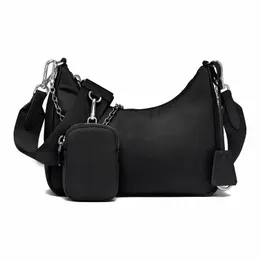 Womens Cleo Hobo Designer Bags re edition 2 5 chain nylon shoulder bags 3pcs Luxurys for women handbags purses lady black pink crossbody wholesale totes fashion 20