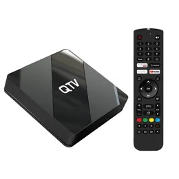 QTV X5 Android 10.0 TV Box Middleware -mottagare Allwinner H616 2GB 8GB 2.4G 5G WiFi 4K OTT Media Streamer Box med 1 års servicesub