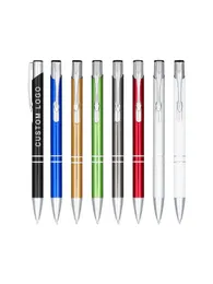 Bollpoint pennor Fashion Metal Ball Pen Custom Ball Point Color Pennor Lägg till annons Promotional Present Event Premium Personlig Giveaway 230825