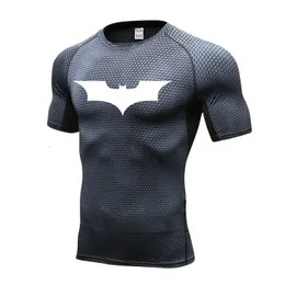 Men's T-Shirts Compression Shirt Gym Suit Men's Summer T-shirt Short Sleeves Functional T-shirt Man Tops Tees Stretch Slim Bodybuilding Top 230825