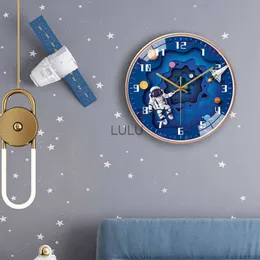 8 Inch Wall Clock Children Bedroom Silent Second Electronic Clock Astronaut Exploration Room Decoration Quartz Clock Home Decor HKD230825 HKD230825