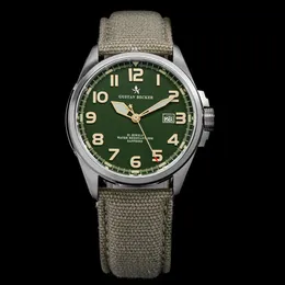 ساعة Wristwatches Army Force Watch Men الساعات الميكانيكية التلقائية NH35 حركة الياقوت المائية ساعة المعصم الوجه الكبير 44 ملم زجاج الياقوت 230824
