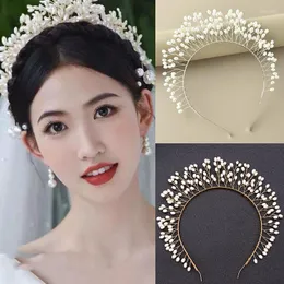 Tocados Mujer Retro griego aro de pelo diademas de hojas doradas tiaras para la cabeza corona novia elegante diadema accesorios de regalo de joyería de boda