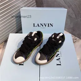 Mens Curbs Fashion Lanviin Shoes 2023 Designer Ink Sneaker Thick Soled Moral Training Lovers White Lace Up Men Women's Splash Casual Running Skateboard Bygd