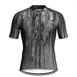 Chaquetas de carreras Moda Hombres Manga corta Ciclismo Road Jersey Chaqueta con cremallera Ropa de bicicleta MTB Verano Top Downhill Suéter Wear Energy Shirt