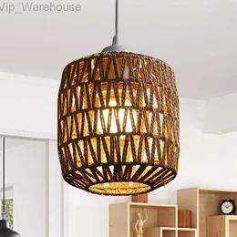 Lamp Shade Cover Light Woven Pendant Chandelier Rattan Ceiling Lampshade Shades Cage Weaving Rustic Replacement Farmhousewicker HKD230825