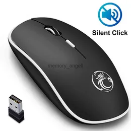 Imice Wireless Mouse Mysz Myszka komputerowa 1600 DPI Ergonomiczna Mauza Bez Hałaśliwy dźwięk myszy USB Myszy Mute Wireless Myszy do laptopa HKD230825
