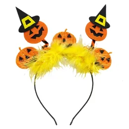 Headbands Wing Skull Pumpkin Decor Hair Hoop Women Spa Wash Face Headband for P oshoots Halloween Party Accessories 230825