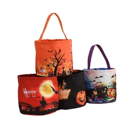 Halloween Candy Bucket with LED Light Halloween Basket Trick or Treat Bags Reusable Tote Bag Pumpkin Candy Gift Baskets for Kids Party Supplies Favors SN4452
