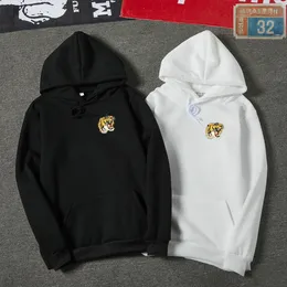 Erkek Hoodies Sweatshirtler Leopar Tiger Kafa Mektubu Kalınlaştırılmış Günlük Nefes Alabilir Rahat Streç Pamuk İnce Uygun Stil Üst Erkek Yuvarlak Boyun Boyutu S-3XL GG2022