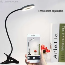 Luce da lettura Protezione per gli occhi Risparmio energetico Clip alimentata tramite USB su lampada da scrivania a LED Selfie Fill Light per testiera del letto HKD230824