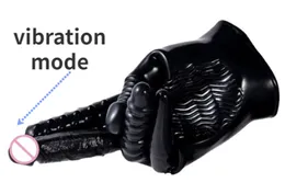 성인 장난감 많은 기쁨의 섹스 마법 장갑 진동 5 개의 손가락 자위 기