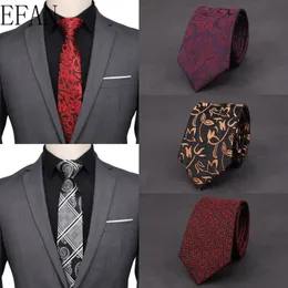 Cravatte da uomo a righe scozzesi con motivi cachemire floreali 7 cm Cravatte jacquard Accessori Abbigliamento quotidiano Cravatta Regalo per feste di nozze C81 120 230824