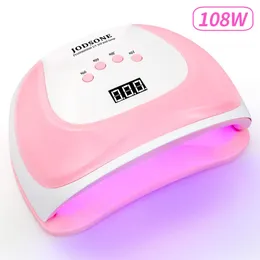 Secadores de unhas 108W UV LED Secador de lâmpada 54 pcs LEDs de alta potência para gel polonês profissão curando tudo com sensor de movimento 230825